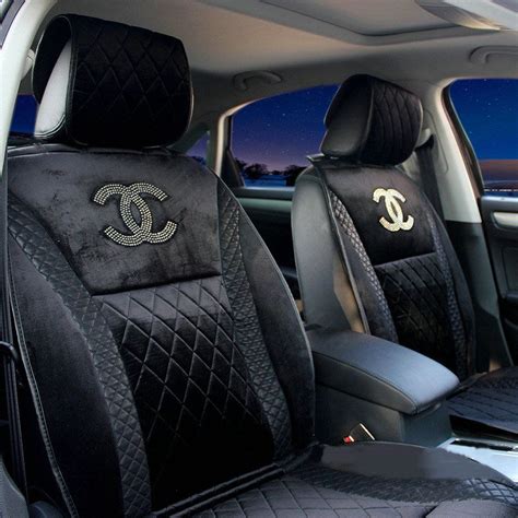 chanel car seat covers|Chanel Gold Kisses Car Seat Covers.